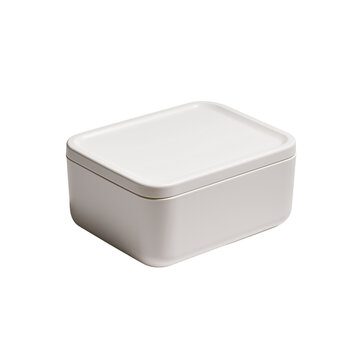 Variety of plain cardboard boxes lined up on a white background on transparent png background. Ai generated