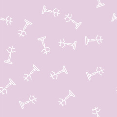 Obraz premium hanger design furniture line seamless pattern hanger design furniture thin line illustration