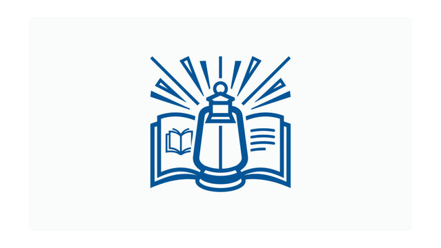 Lamp of Knowledge: An open book with a radiant lantern on top symbolizes enlightenment, education, and the pursuit of wisdom. A beacon of learning in a stylized design.