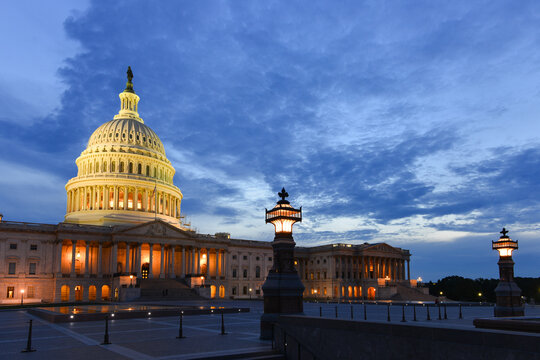 US Capitol Building at night - Washington DC, United States