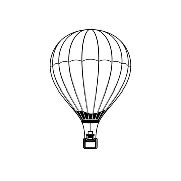 Hot air balloon isolated icon for adventure, travel and tourism design