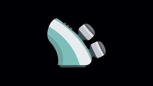 Electric Facial Massager Skin Care Device Loop Animation Alpha Channel