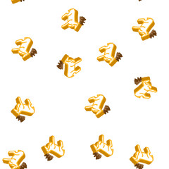 Obraz premium deer animal isometric seamless pattern. deer animal sign illustration