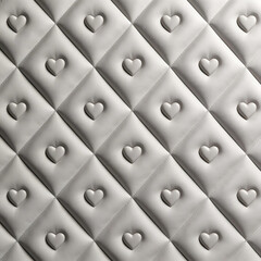 Obraz premium Heart pattern on quilted leather surface