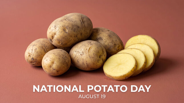 Potatoes illustration for national potato day celebration