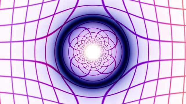 Spacetime Curvature Grid and Gravitational Well Animation