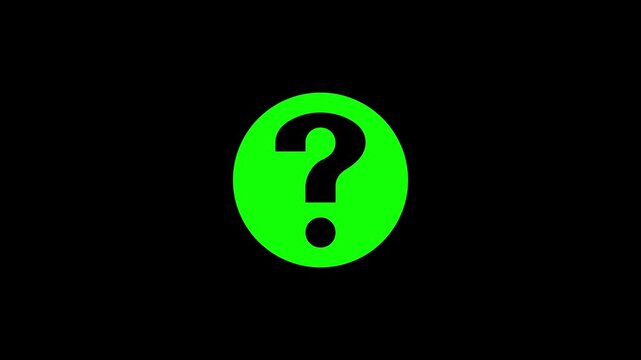 Minimal question mark icon inside a circular shape on a black background. Perfect for help centers, FAQ pages, customer support, information systems, UI/UX, websites, mobile apps, 
