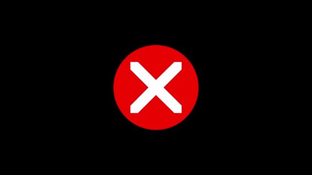 Minimal circular close icon a hmark on a black background. Ideal for cancel, close, delete, remove, error messages, user interfaces, mobile apps, websites, dashboards, and modern UI/UX designs.