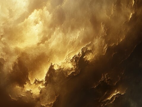 Dreamlike cinematic artwork featuring golden abstract forms, soft textures, and atmospheric layers creating a surreal visual experience