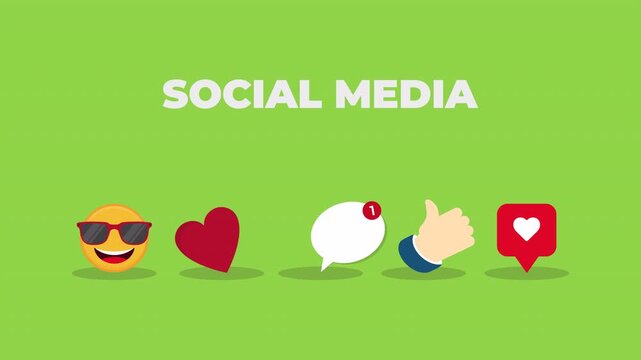 Social media, community management or online advertising, social network or communication concept with thumb up, love, speech bubble and smile sign