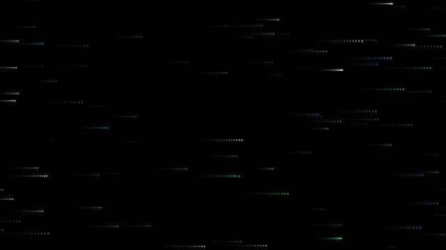 Flowing binary code streams composed of zeros and ones moving across a dark space environment