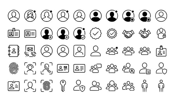 Premium avatar profile icon pack with default user account symbols