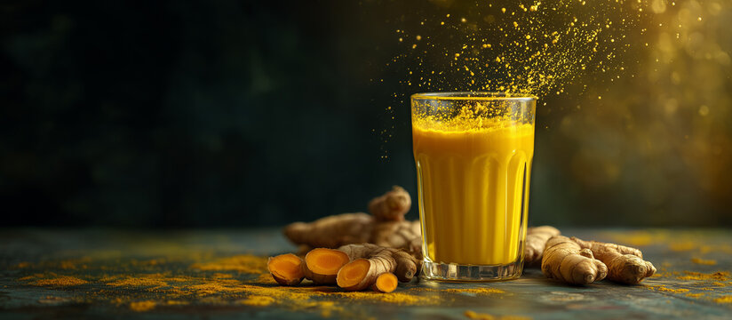 tumeric drink contemporary concept