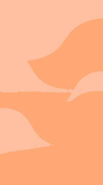 Minimalist abstract shapes in soft pastel orange shades with abstract minimalist wallpaper