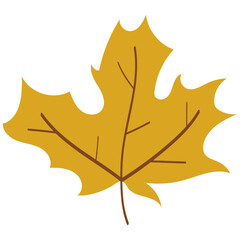 Naklejka premium Simple Autumn Maple Leaf Illustration