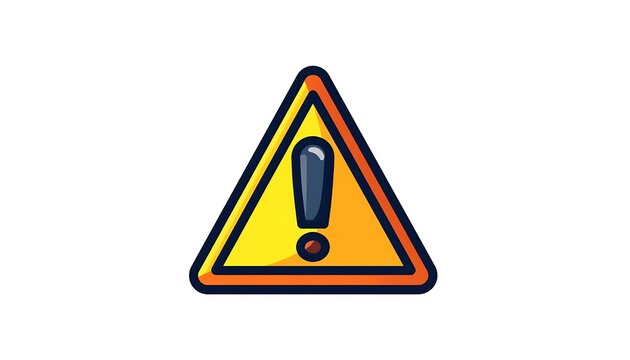 Warning road sign with pedestrian symbol.