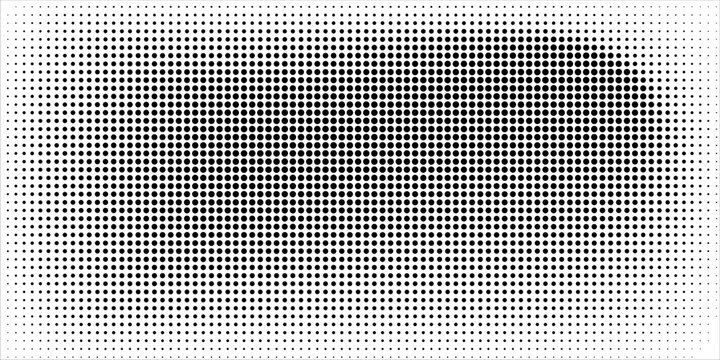 Halftone gradient. Dotted gradient, smooth dots spraying and halftones dot background seamless horizontal geometric pattern vector template set. unique dots modern circles