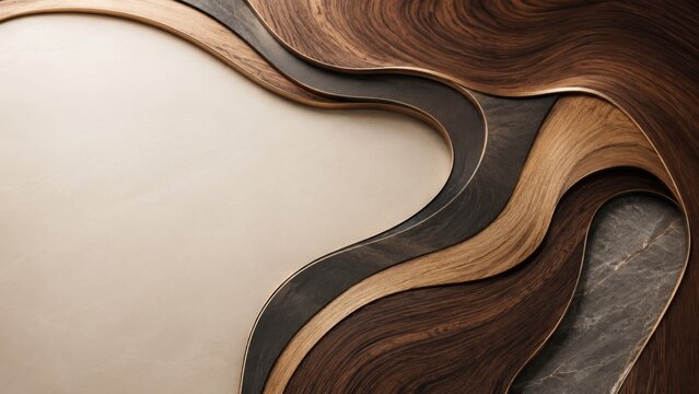 Premium Layered Veneer Packaging Editorial Layout Background