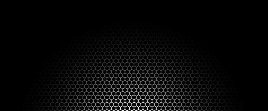 Black metal texture steel background. Perforated sheet metal. vector