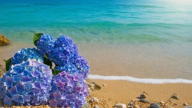 Blue Hydrangea Wave Motion
