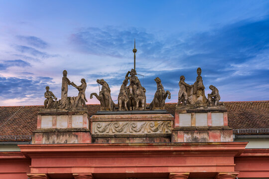 View of the Marstall, a listed building in Potsdam, Germany.