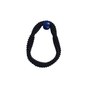 Coiled spring with blue sphere on black background isolated silhouette
