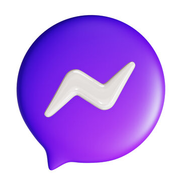 Modern chat app logo on vibrant gradient background. Stylized speech bubble symbol for instant messaging and communication platforms.