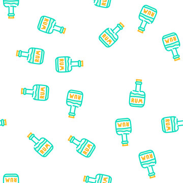 rum drink bottle pirate vector seamless pattern rum drink bottle pirate sign illustration