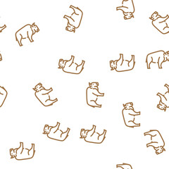 Fototapeta premium buffalo wild animal vector seamless pattern buffalo wild animal sign illustration