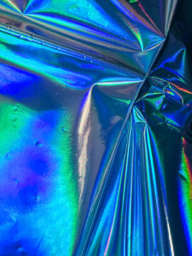 Crinkled holographic foil texture