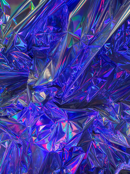 Crumbled metallic blue abstract background