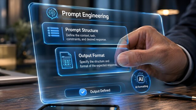 Prompt engineering interface ai output formatting and structure for optimal results