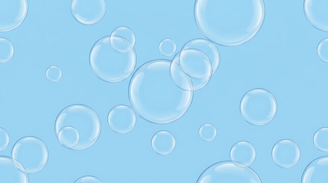 Light blue glass bubble background isolated on transparent background