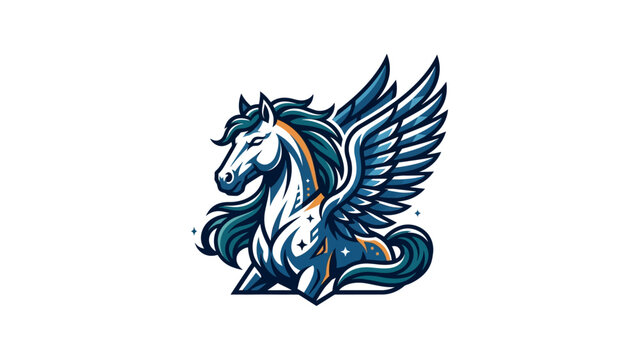 Pegasus mythical horse with wings.