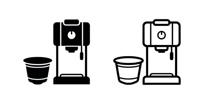 Capsule Coffee Machine Appliance Icon