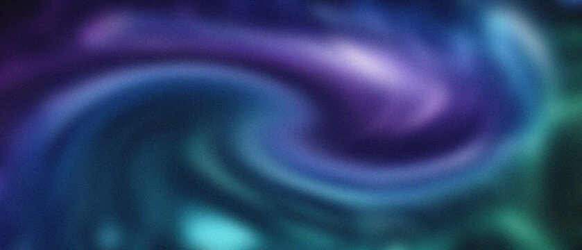 Grained cosmic swirl gracefully undulates, revealing luminous gradients of profound amethyst, celestial sapphire, and serene teal hues with diffused