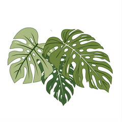 Tropical leaf cluster with bold, perforated shapes © Babah Isa
