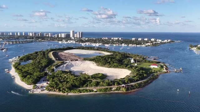 aerial view of Peanut Island retoration