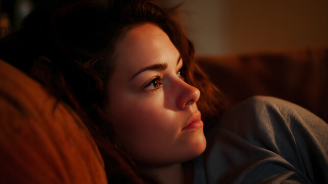 woman relaxing after long day