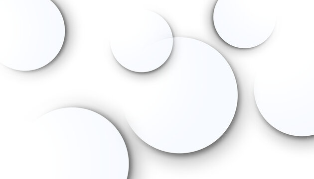 Abstract background with circle white abstract geometric background with soft light white paper circles in design .Gray abstract. Modern design background isolated on png background