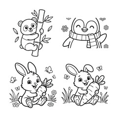 Naklejka premium set of animals