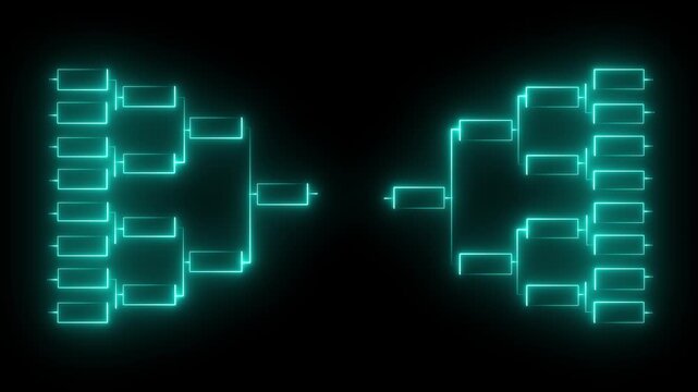 Team Tournament bracket. sports Tournament Bracket Concept. Tournament bracket icon with neon glow effect.