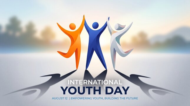 International youth day celebration with dancers on cracked ground, celebration
