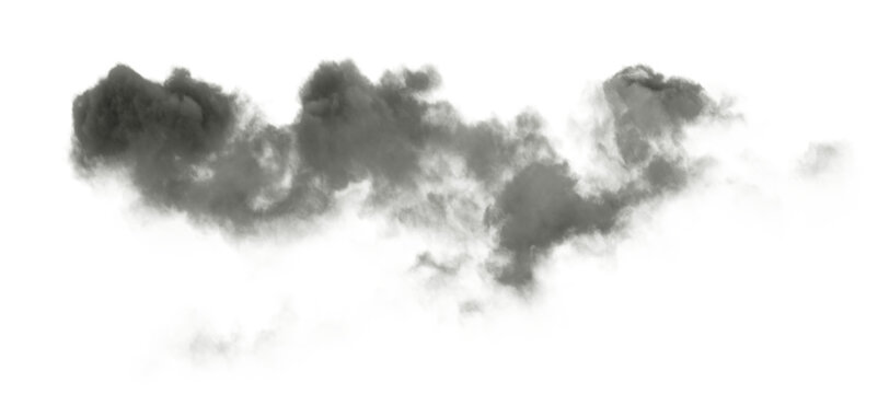 Darkness cloudy flow on transparent backgrounds 3d illustration png