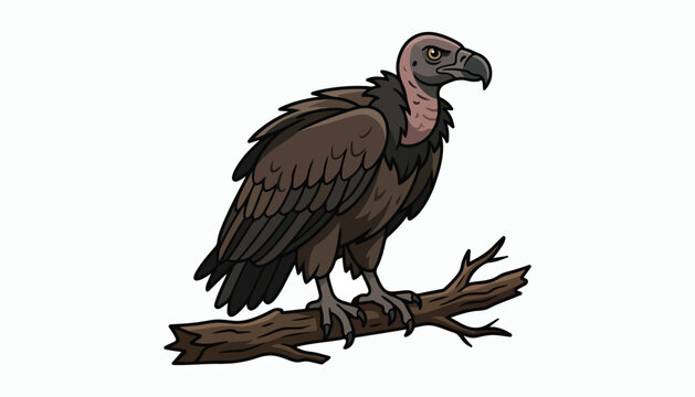 vulture bird clipart vector illustration