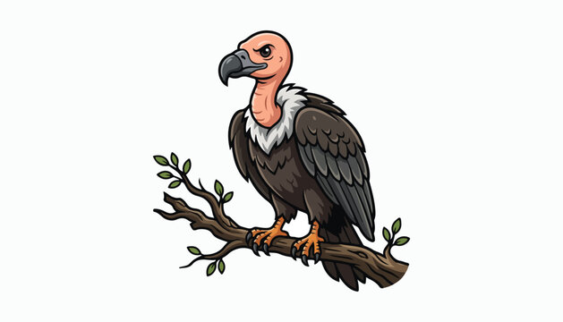vulture bird clipart vector illustration