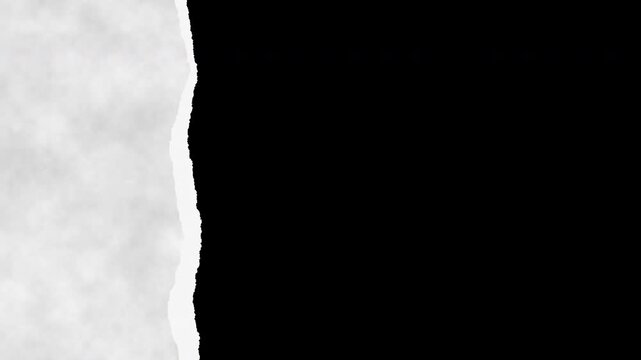 Torn paper transition animation ripped reveal effect grunge paper tear overlay realistic texture 4k video alpha channel