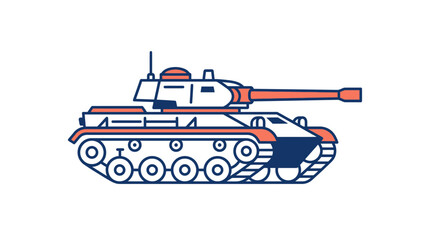 Modern Military Tank Illustration Icon - Vector Art © RAMAHDANNI