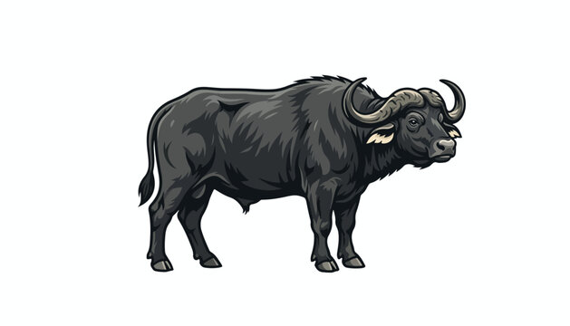 buffalo animal clipart vector illustration