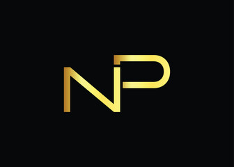 Luxury Gold NP Monogram Logo design. Luxury Minimalist Corporate Branding And Identity Design For Business © drawfastpro